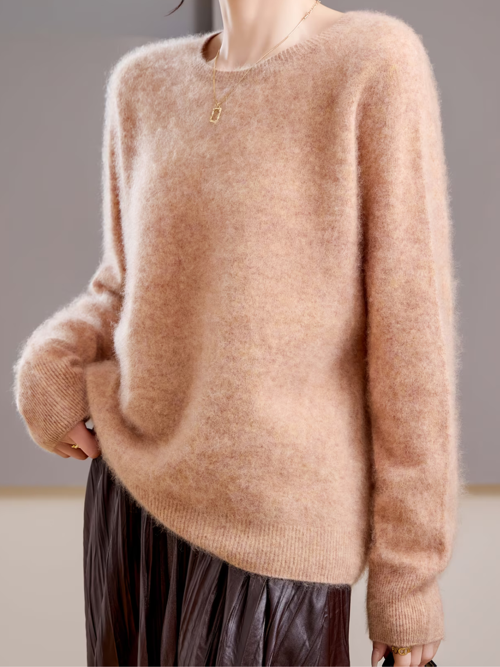 Hélène | Brushed Sweater with Round Neck