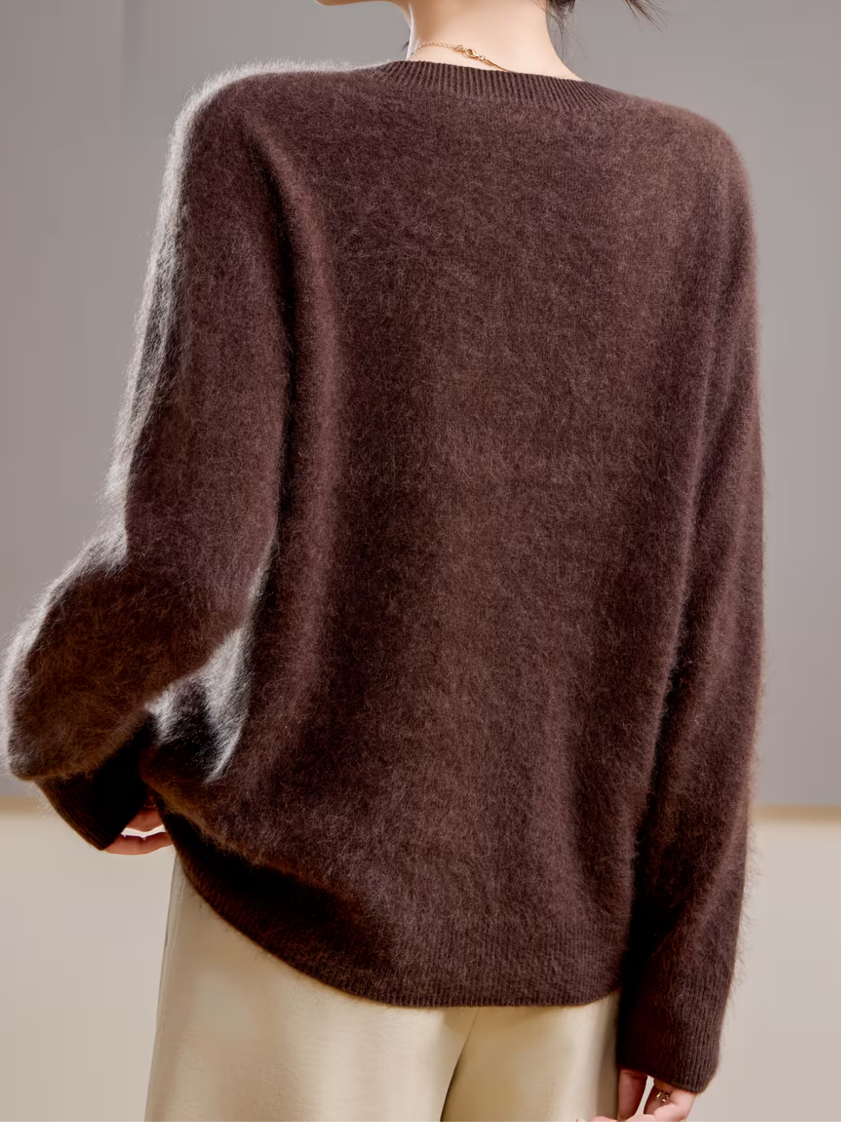Hélène | Brushed Sweater with Round Neck