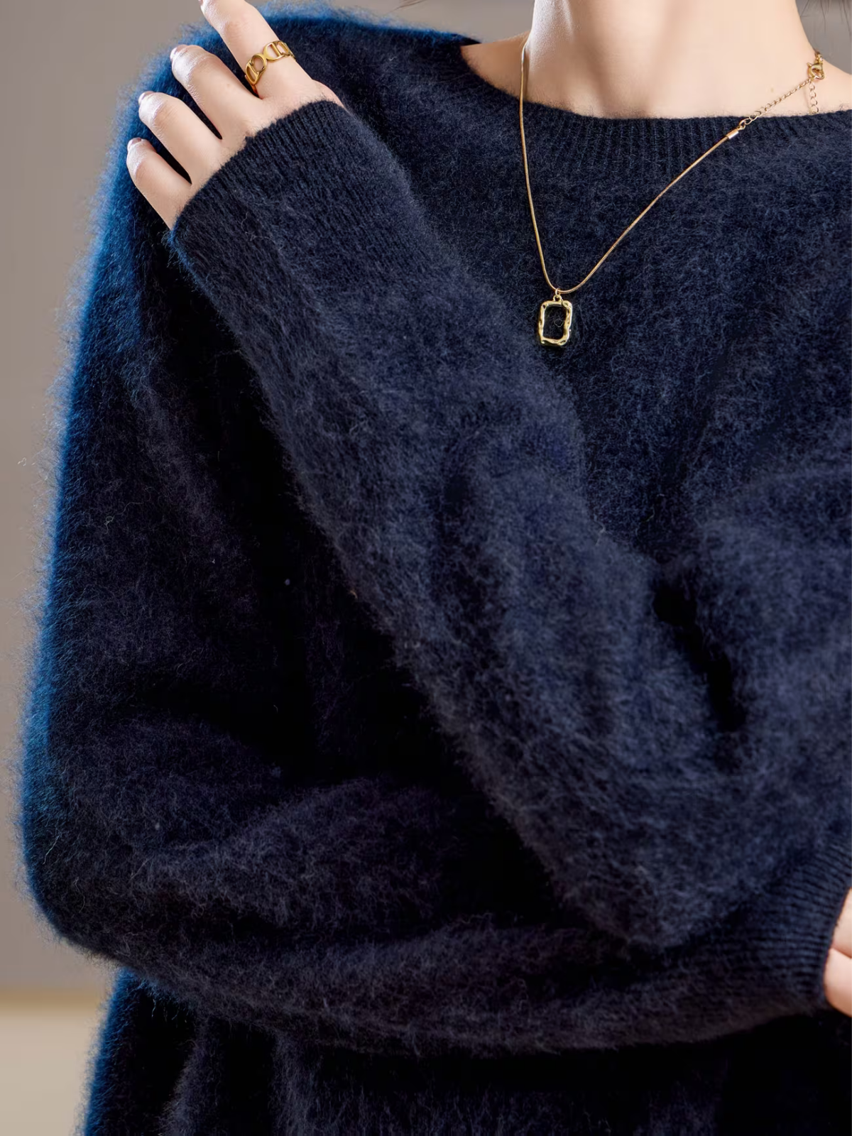 Hélène | Brushed Sweater with Round Neck