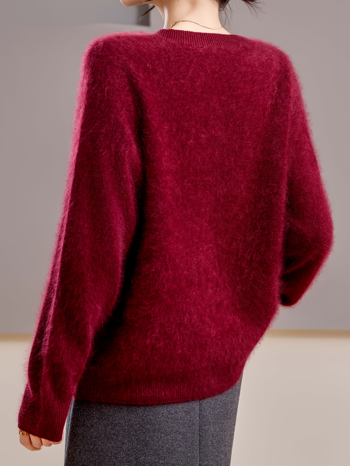 Hélène | Brushed Sweater with Round Neck