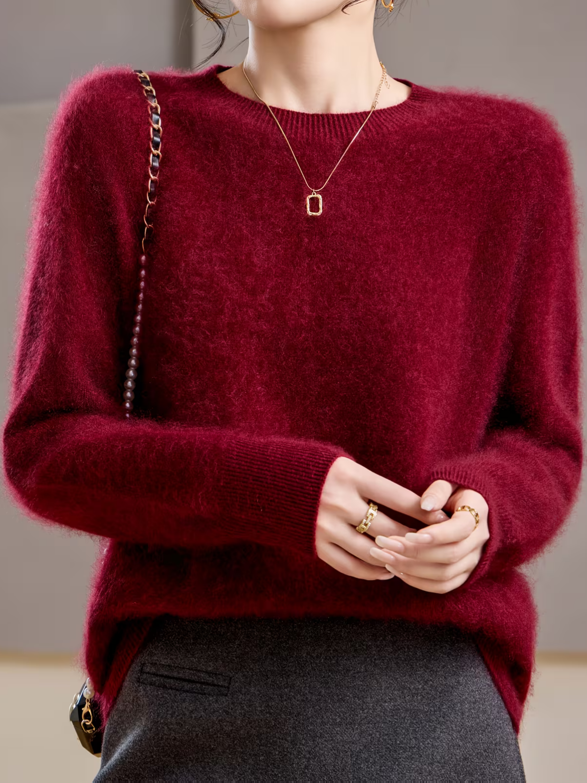 Hélène | Brushed Sweater with Round Neck