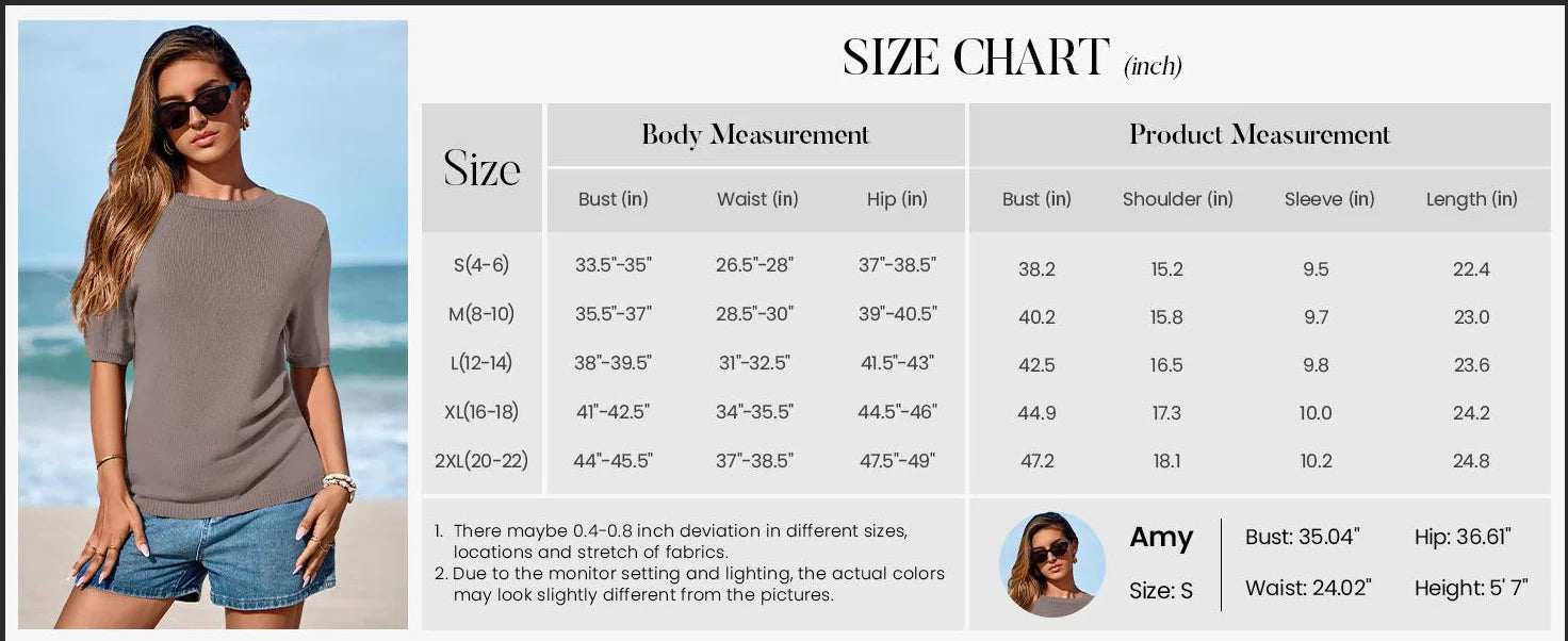 🌸Spring Sale 50% OFF👕Fashion Loose Solid Color Short Sleeve Top