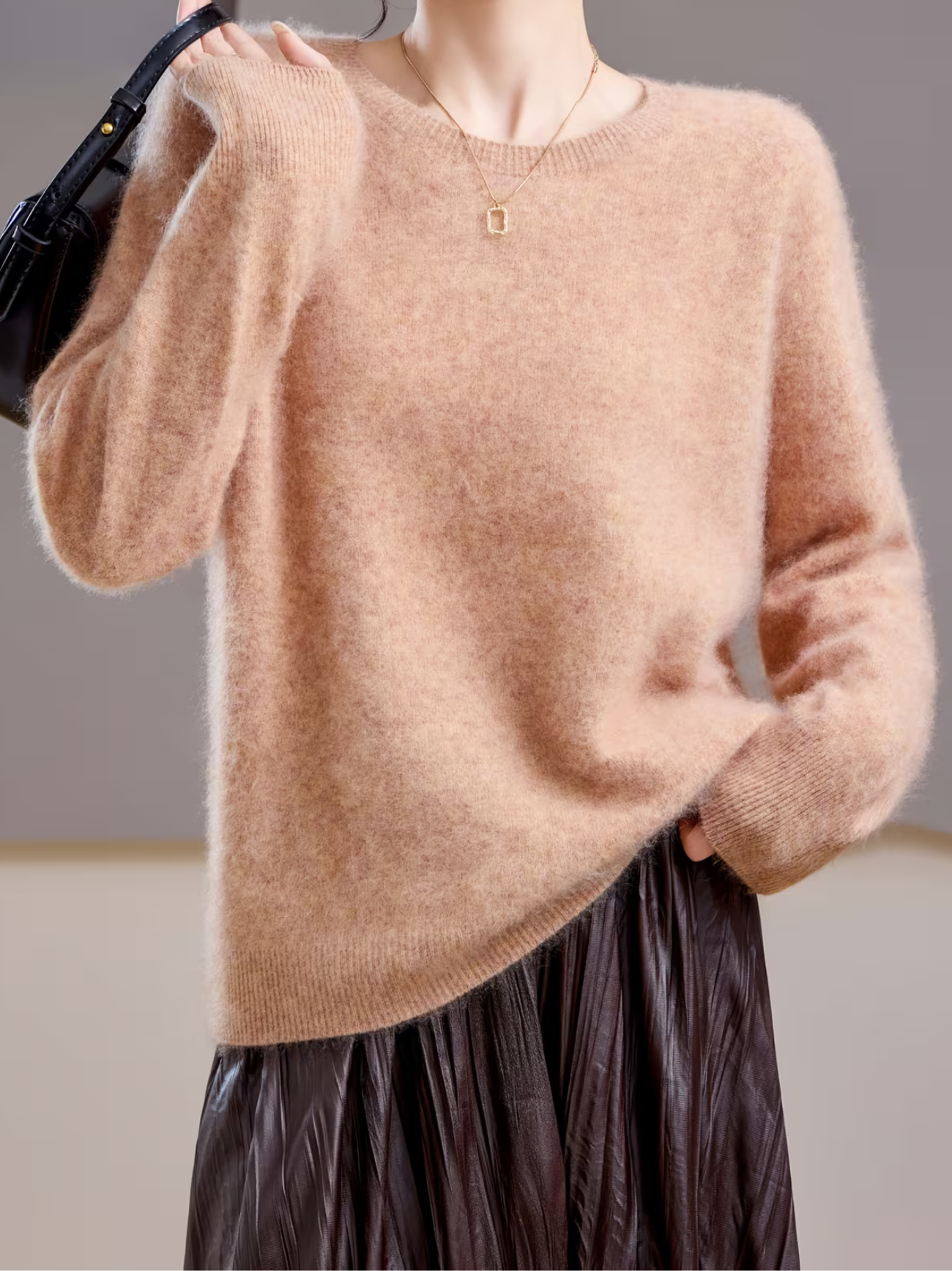 Hélène | Brushed Sweater with Round Neck