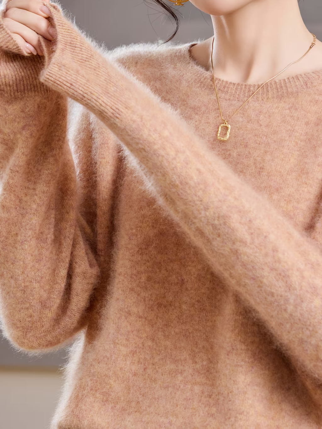 Hélène | Brushed Sweater with Round Neck