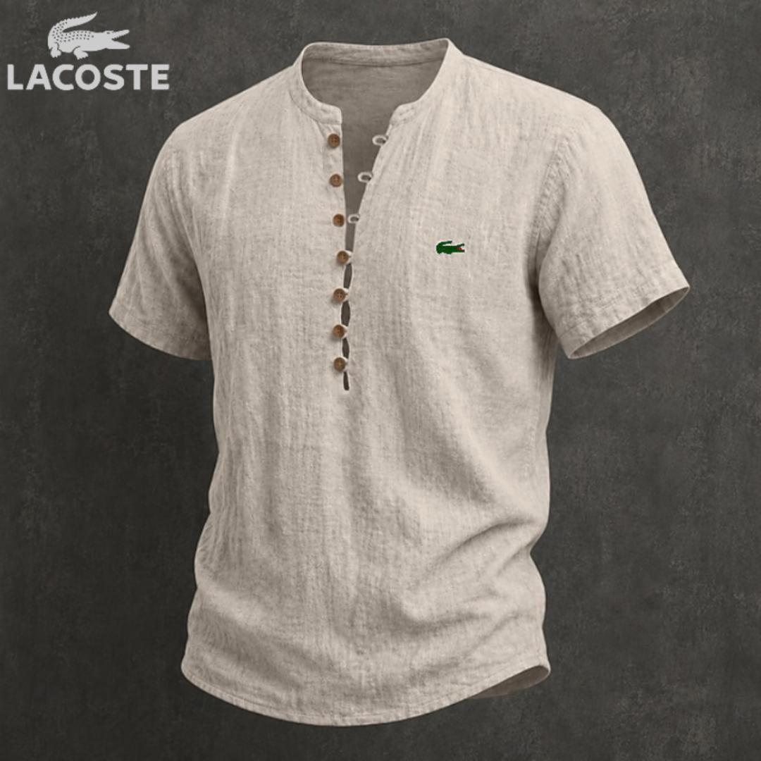 Linen Summer Henley Shirt