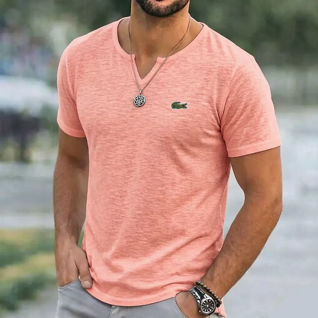 Everyday Cool Linen V-Neck Tee