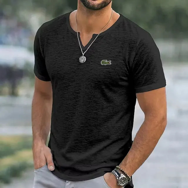 Everyday Cool Linen V-Neck Tee