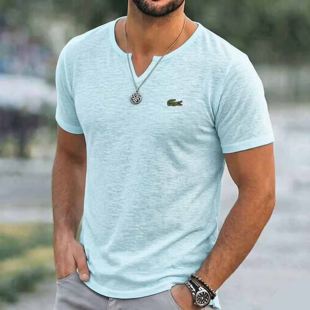 Everyday Cool Linen V-Neck Tee