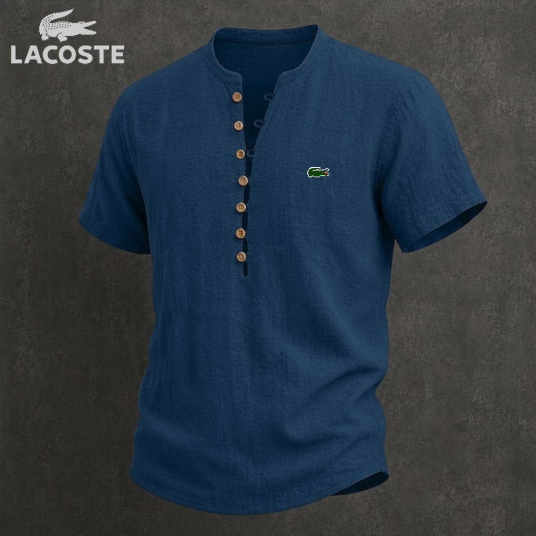 Linen Summer Henley Shirt