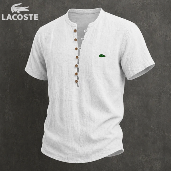 Linen Summer Henley Shirt